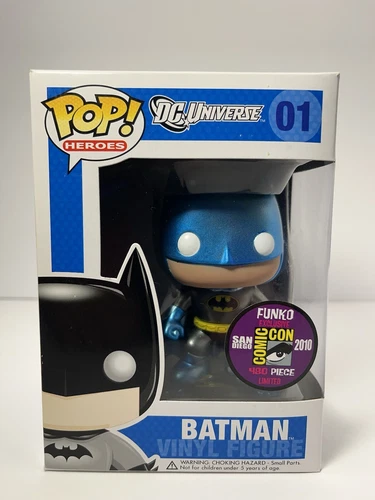 Funko Pop DC Heroes #01 Batman (Blue, Metallic) SDCC 2010 Exclusive LE 480