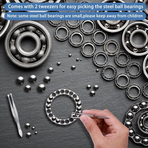 600 Pcs Precision Ball Bearings, Stainless Steel Bearings Balls Set, 13 Sizes.. - Picture 7 of 7