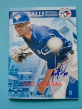 2015 DAVID PRICE SIGNED TORONTO BLUE JAYS PROGRAM no bobblehead Rays playoffs