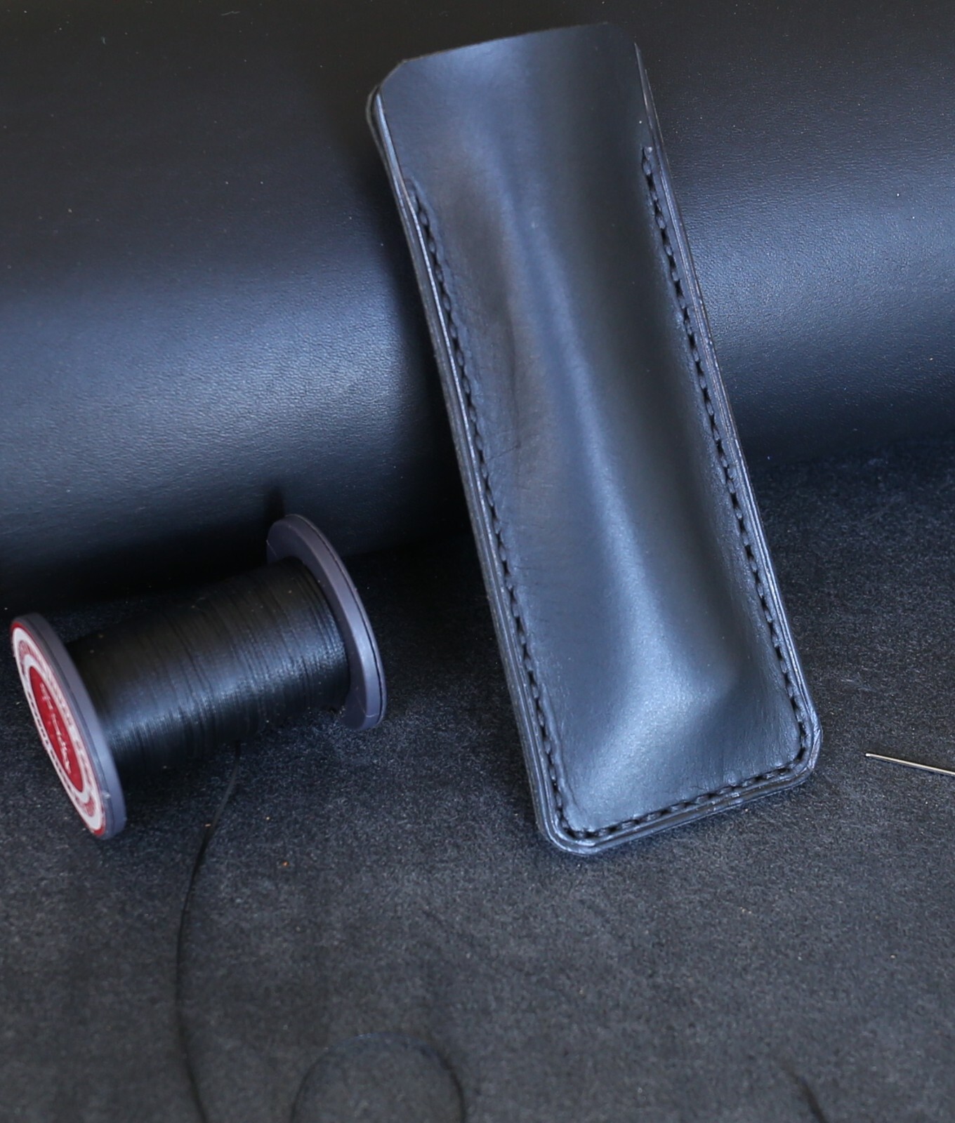 Leather Folding Blade Knife Sheath, Black Leather Knife Sheath, EDC Tools Pocket