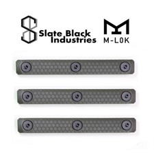 M-LOK rail cover grip panels - 3-pack OD Green / 3-slot For MLOK rails