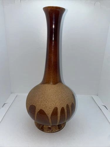 Lava Textured Brown Earth Wrap Royal Haeger Vases USA