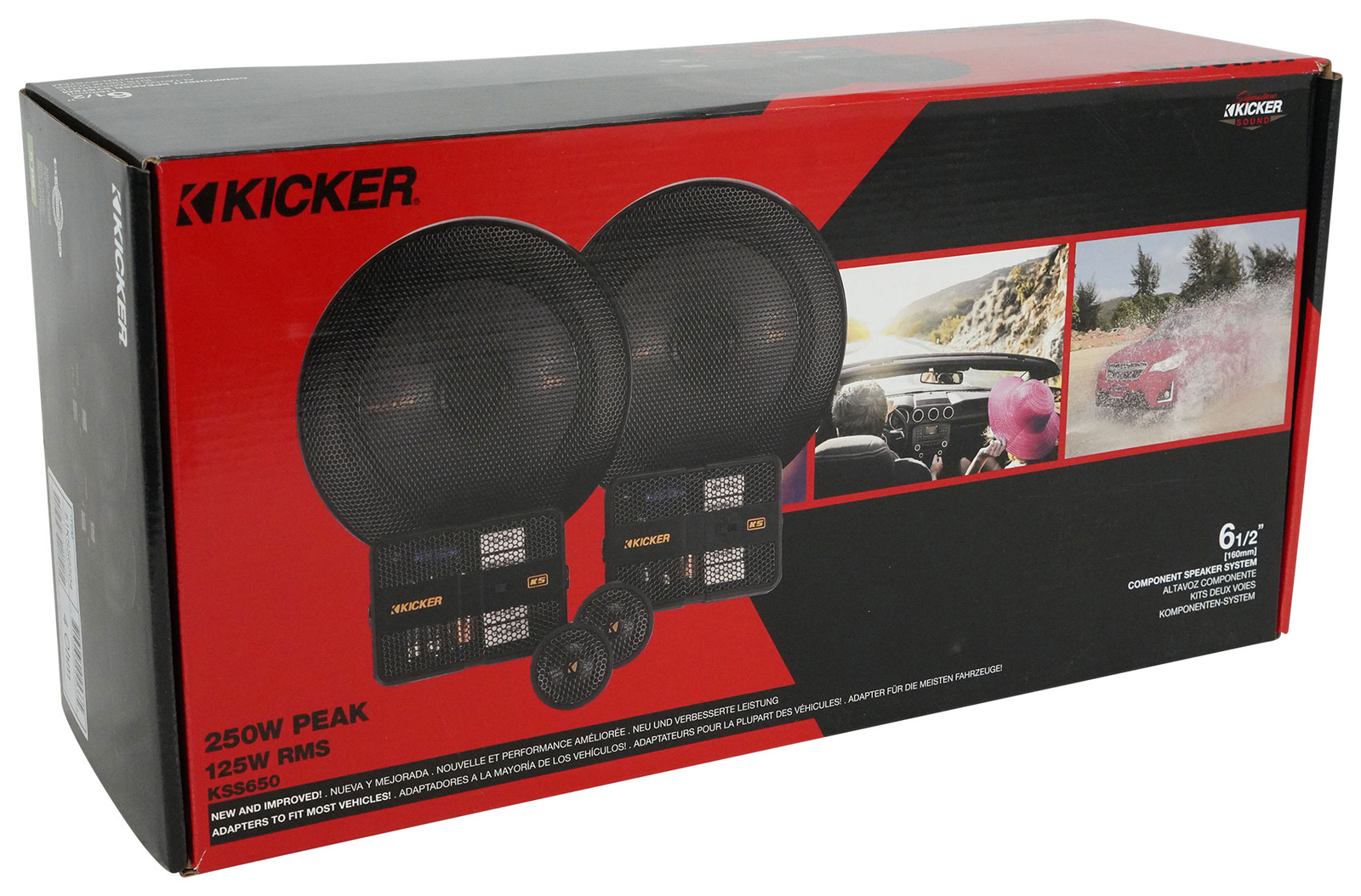 Пара автомобильных аудиокомпонентных динамиков Kicker 51KSS6504 65 с 1 твитером