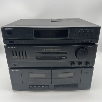 Vintage 1992 Sony LBT-D107 Compact Stereo AM/FM/Dual Cassette Needs New Belts