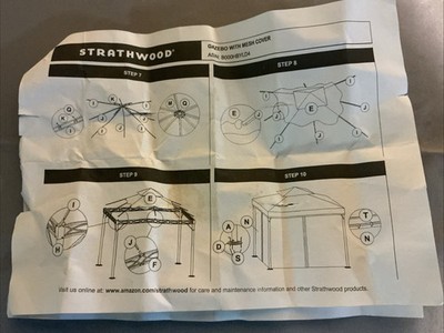 HTF Strathwood Outdoor Gazebo With Mesh Side Covers ASIN #B000HBYLD4