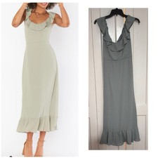 Show Me Your MuMu Alexis Midi Dress in Light Blue *Missing Sash* Size Small NWT