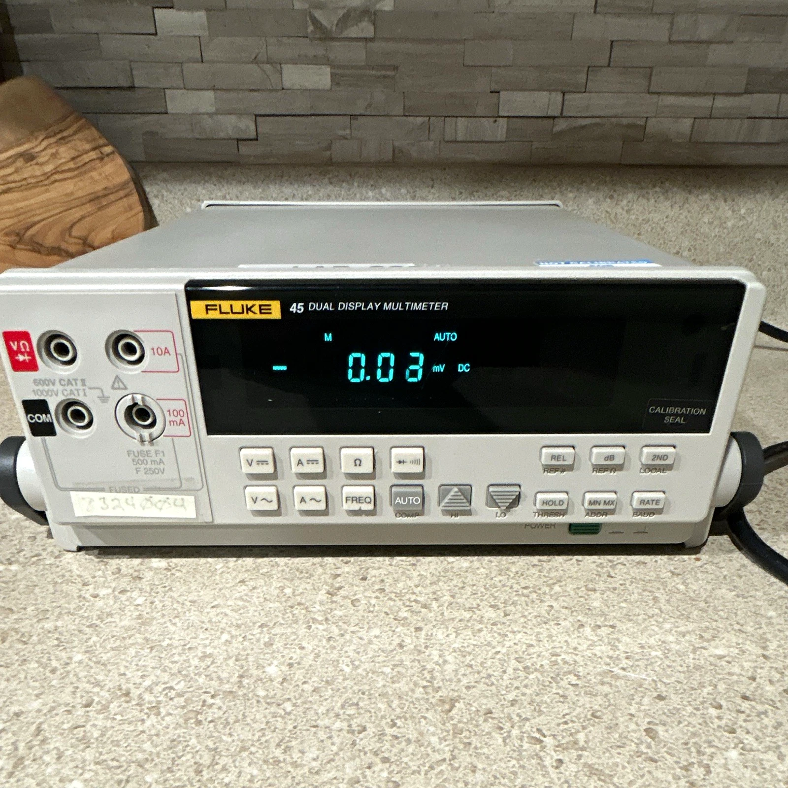 Fluke 45 Benchtop Dual Display DMM Auto-Ranging 10000 Count 1000V RS-232C image 1