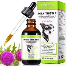 Milk Thistle for Dogs – Liver Support & Detox Drops for Pets – 60ML