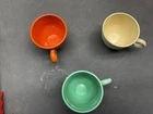 3 FIESTA WARE  Mugs Coffee/ Tea Cup O-Ring Handle  3.5"