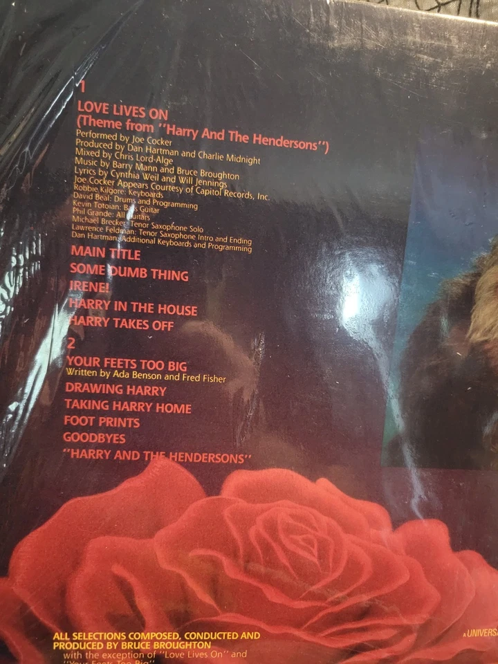 Harry and the Hendersons Soundtrack Vinyl LP Bruce Broughton Score New Sealed - Image 3 of 4