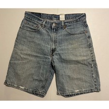 VTG Y2K Levis 550 Baggy Jorts Skater Grunge Mens 33 Light Wash Relaxed Fit