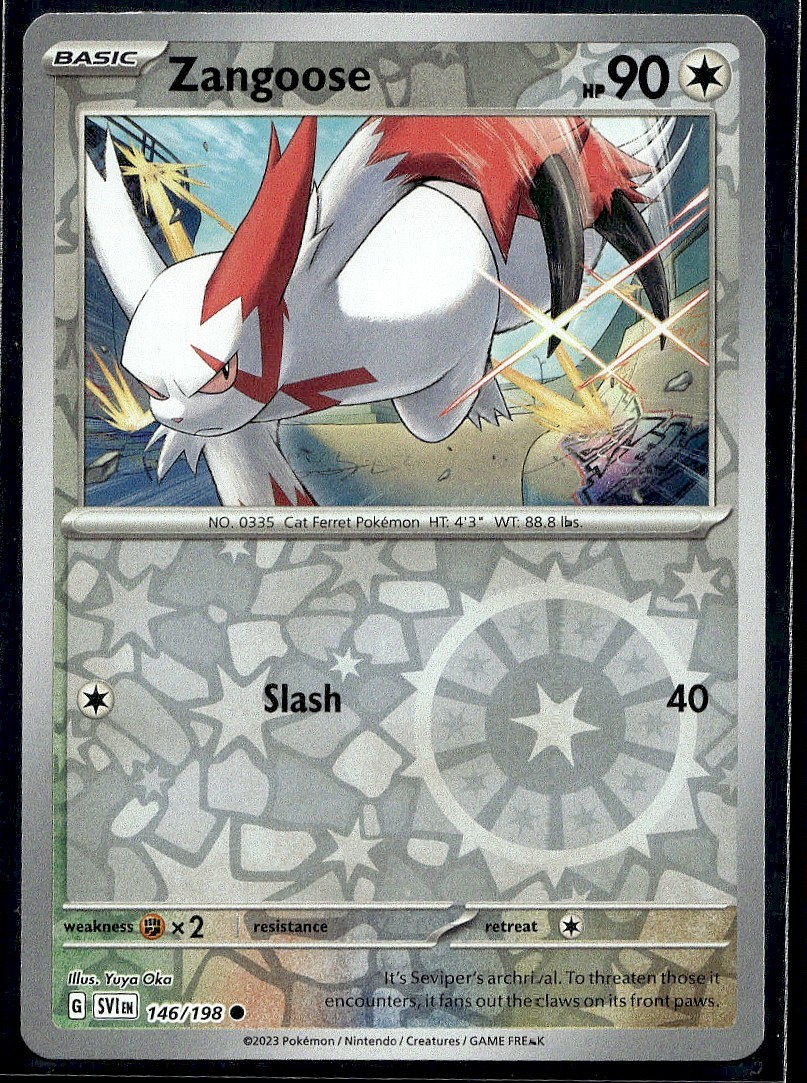 Zangoose - - 146/198 - Reverse Holo - Pokemon