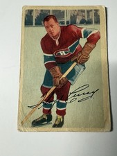 1953-54 Parkhurst #35 Floyd “Busher” Curry Montreal Canadiens Vintage Poor*