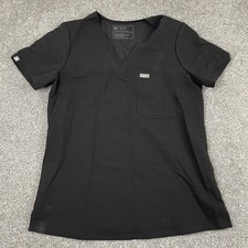 FIGS Scrub Shirt Womens S Black Catarina Technical Collection Nursing FW1000