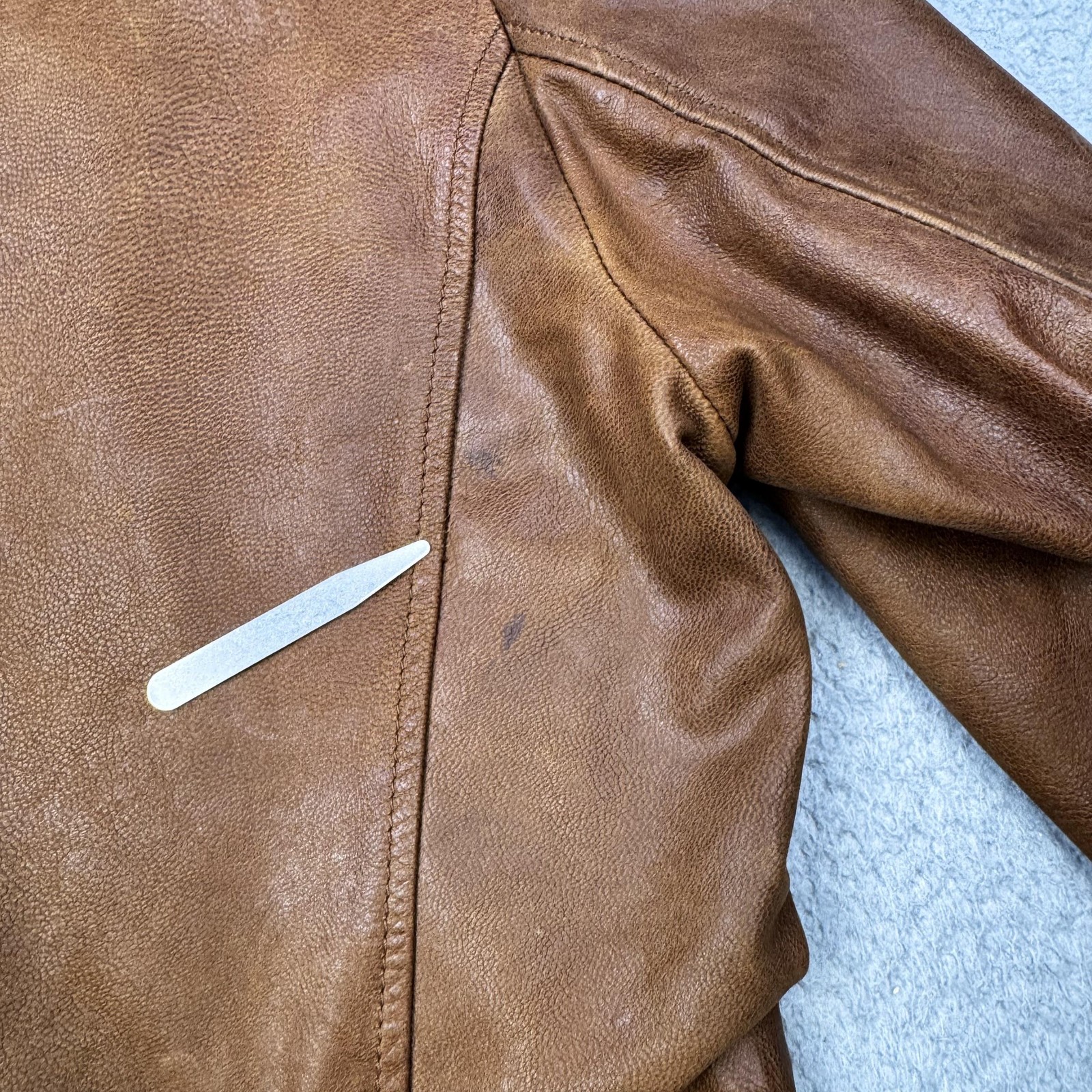 Mossimo Leather Jacket Womens Medium Button Front… - image 15