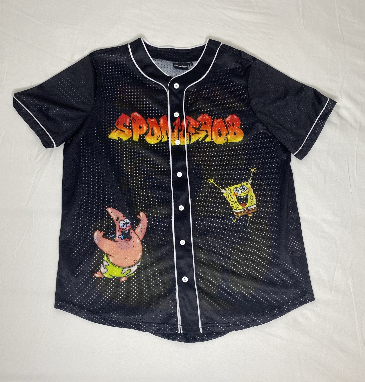 Spongebob SquarePants Baseball Button Up Style Je… - image 4