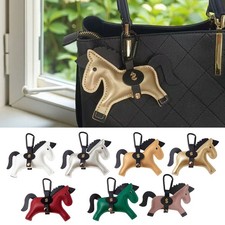 Lucky Horse PU Leather Keychain Pendant With Money Symbol For Bag Charm