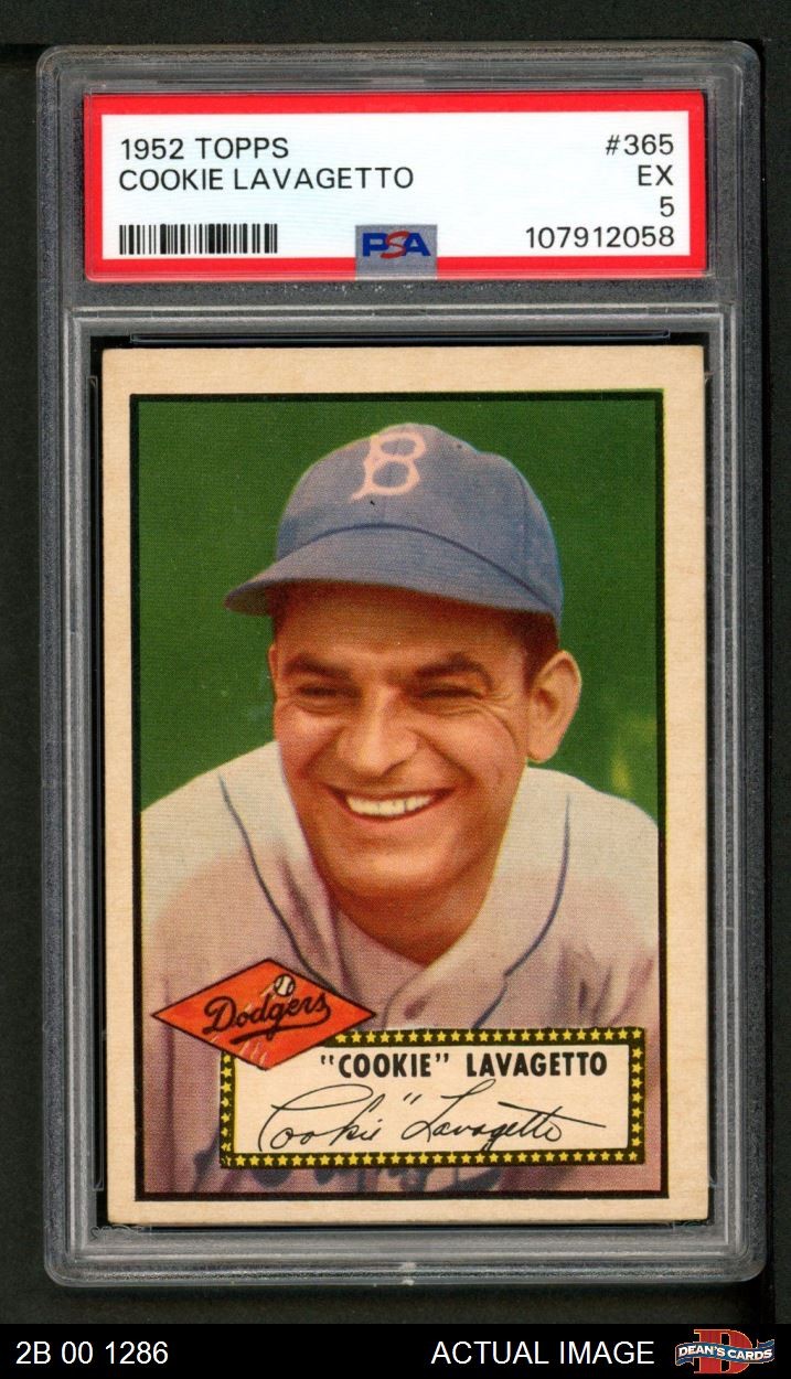 1952 Topps #365 Cookie Lavagetto Dodgers PSA 5 - EX