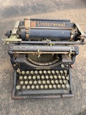 Vintage 1917 UNDERWOOD Standard Typewriter No. 5 Black Made In The USA read