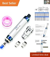 Compact 32mm Bore Air Cylinder - Double Acting, 100mm Stroke  Fittings Included