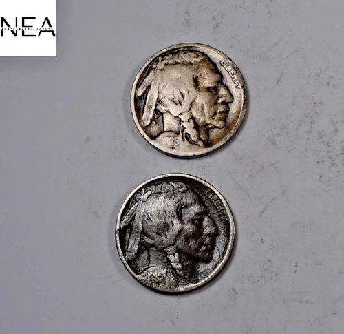 1915-D+1925-S Buffalo Nickel Set/Lot ~ Fine/VF ~ 2 Coins ~ ZBL52