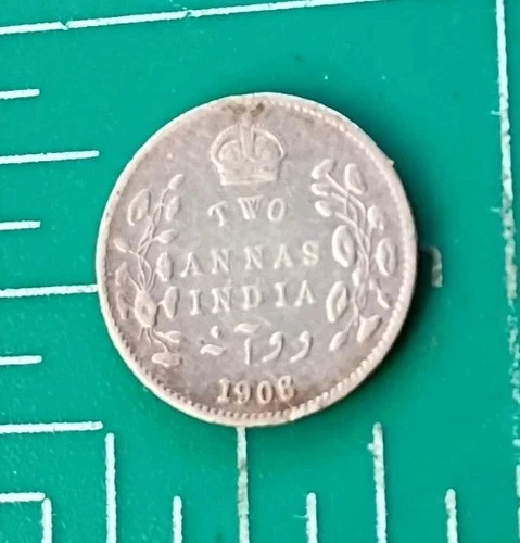 1908 British India 2 Annas — photo from the most recent tracked eBay sale
