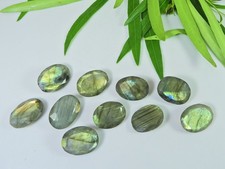 Pietra preziosa cabochon ovale taglio a scacchi labradorite naturale 13 x...