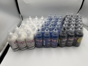 New Bulk Lot of Puffy Paint - 4.25oz - 54 Bottles - White Blue and Black