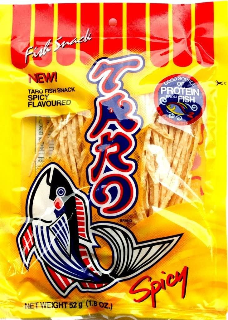 Taro Fish Snack Spicy Flavour 52g Thai Crispy Seafood Cracker Bites