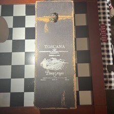 Vintage Toscana Wine Box Carrying Case For 1 Bottle Faux Book w/Handle on Top