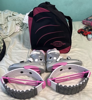 Kangoo Jumps KJ-XR3 SE Rebound Shoes Boots W/ Bag Pink Sz Med Euc