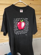 Vintage 90s Teacher School T Shirt Large Mens Single Stitch Humor Funny Tee