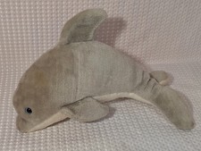 Vintage 1988 Sea World Souvenir Grey Dolphin Plush 12" Stuffed Animal