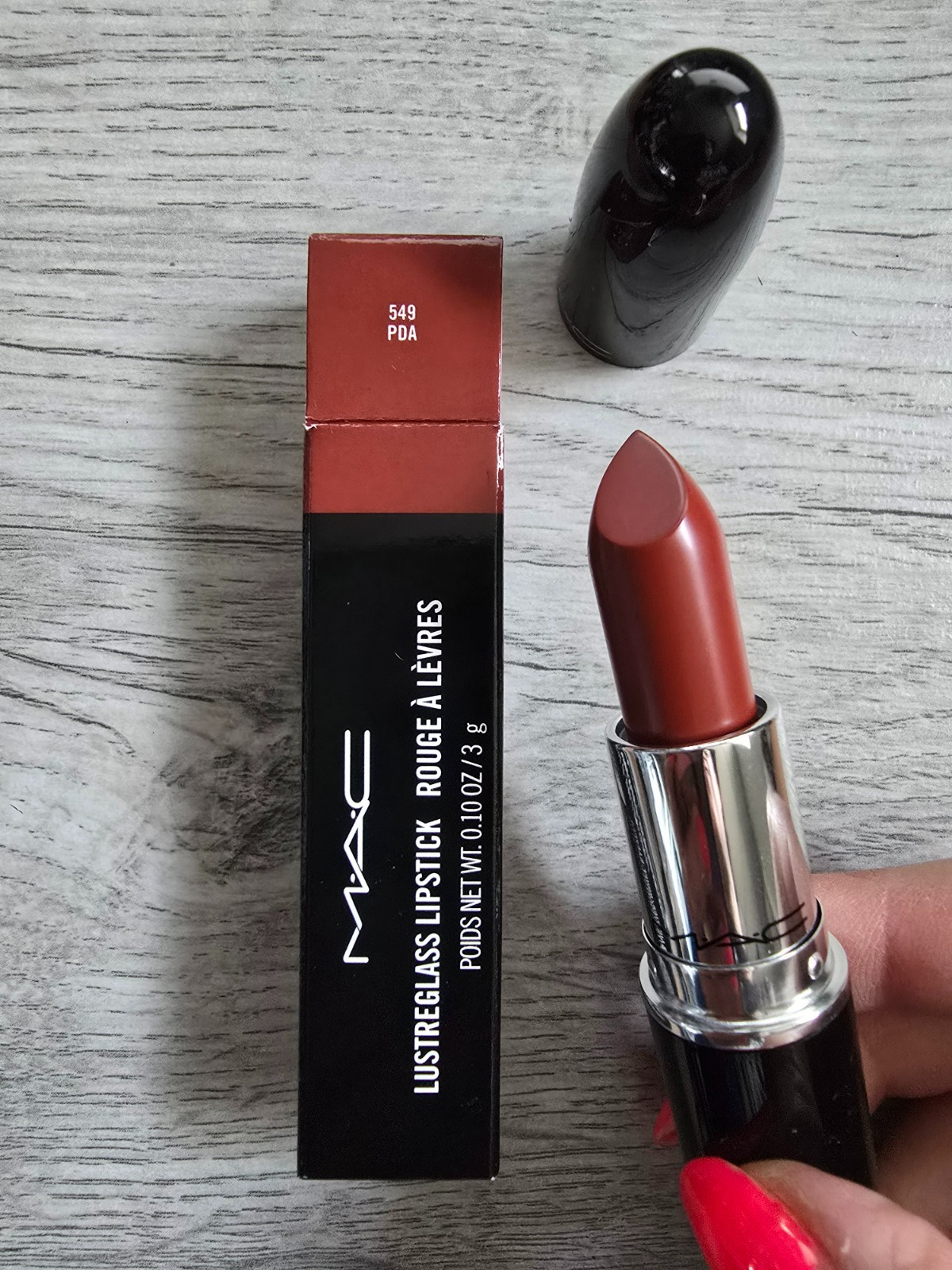 MAC Lustreglass Lipstick | 549 PDA | 3g NIB 💯Authentic