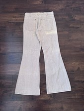 60s 70s Big E Levi  s Cream Tan Bell Bottom Flare Jeans Size 32x32