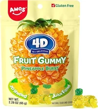 Amos 4D Candy Gummy Pineapple Burst Gummies TikTok
