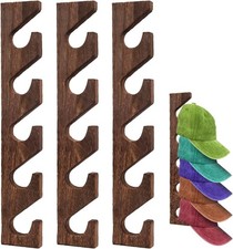 3 Pcs Hat Rack for Baseball Caps, Wall Mounted Wooden Hat Storage Organizer Hang