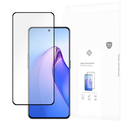 Panzerfolie Schutzglas OPPO Reno8 Pro Displayschutz - Cazy - Schwarz