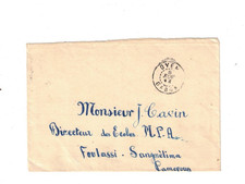 GABON 1948 100c on Cover to CAMEROUN,cds OYEN