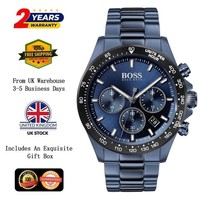 NEW HUGO BOSS 1513758 MEN'S STAINLESS STEEL BLUE STRAP & BLUE DIAL 43MM