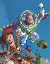 TIM ALLEN TOM HANKS SIGNED AUTOGRAPH TOY STORY  11X14 PHOTO BAS BECKETT COA
