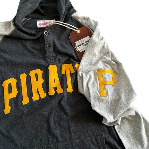 Pirates long sleeve hooded shirt Mitchell Ness med MLB Pittsburgh NWT #601 - Picture 5 of 11