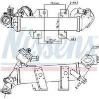 Nissens 989389 KüHler, AbgasrüCkfüHrung