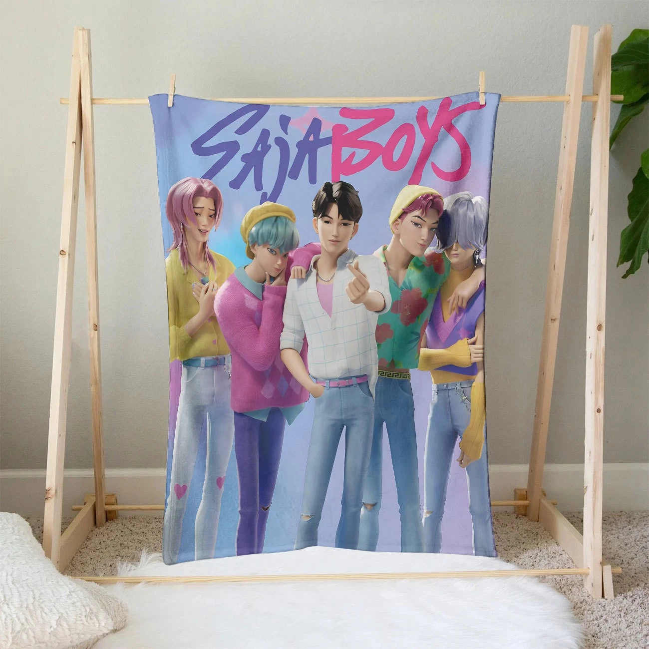 Saja Boys Cozy Fleece Blanket