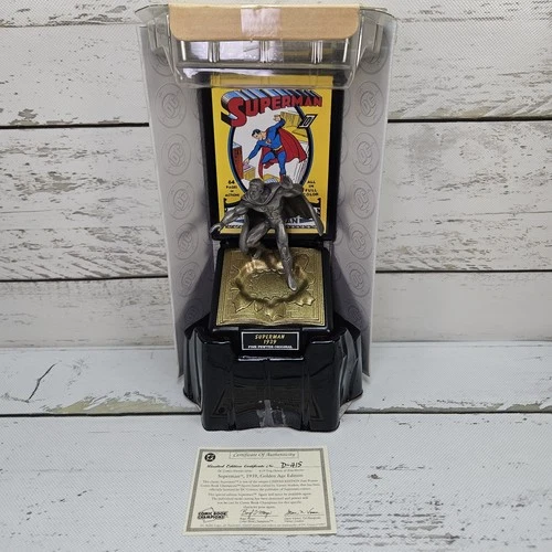 Comic Book Champions DC Golden Age Superman Fine Pewter Statue 1996 6" Vintage
