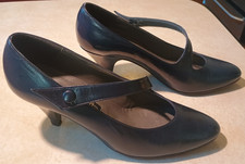 Vtg Michael G Abrams Palizzio Navy Leather Ma...