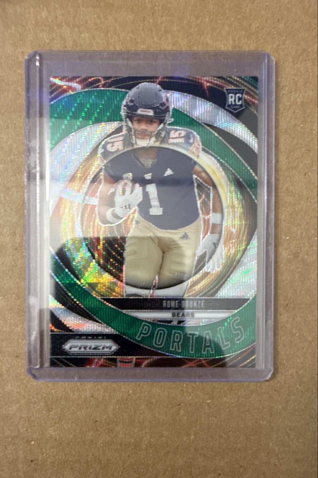 2024 Panini Prizm - Portals Rome Odunze #9 Green Wave Prizm (RC)