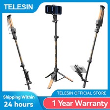 TELESIN Trekshot Perche Selfie Fibre Carbone Télécommande Bluetooth Trépied