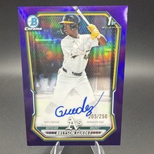 Breyson Guedez 2026 Bowman Chrome 1st Auto Purple Refractor /250 Athletics