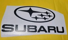 Subaru Logo Vinyl Decals 10x6 Gloss Vlack Transfer Sticker